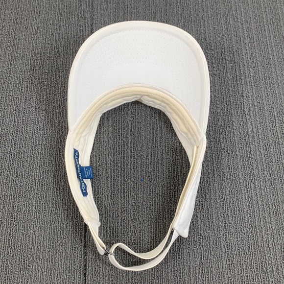 Philips Visor Unisex Adjustable White Blue Pinnacle Strapback Cap Port Authority - Picture 10 of 13